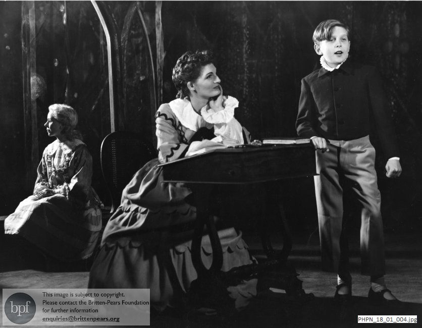 Production photograph of The Turn of the Screw Act 1 scene 6: The Lesson