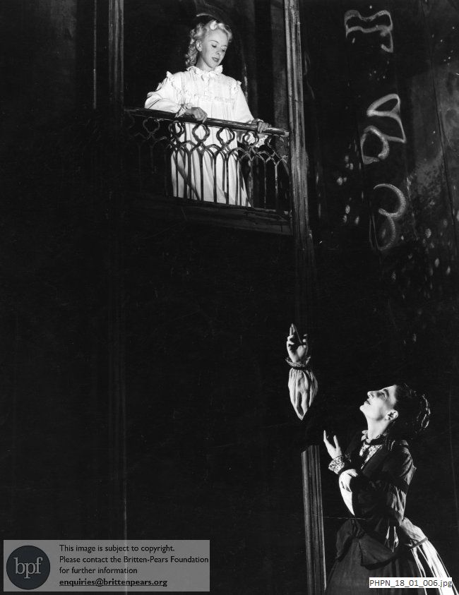 Production photograph of The Turn of the Screw Act 1 scene 8: At Night