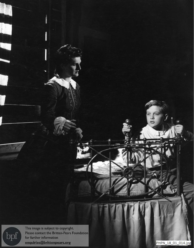Production photograph of The Turn of the Screw Act 2 scene 4: The Bedroom