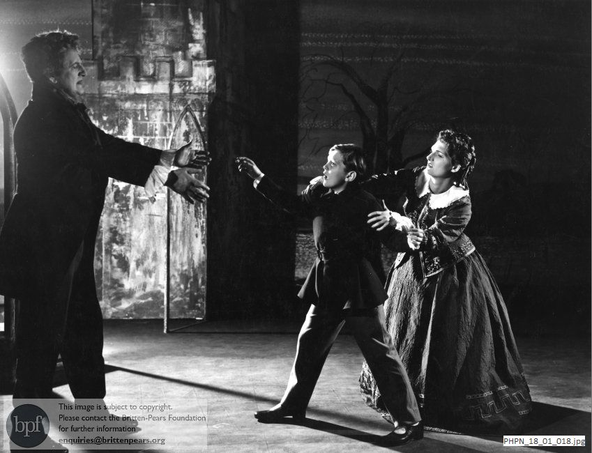 Production photograph of The Turn of the Screw Act 2 scene 8: Miles