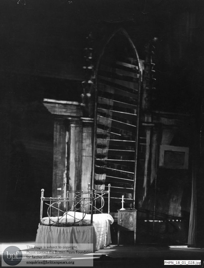 Production photograph of scenery for The Turn of the Screw: Act 2 scenes 4 and 5