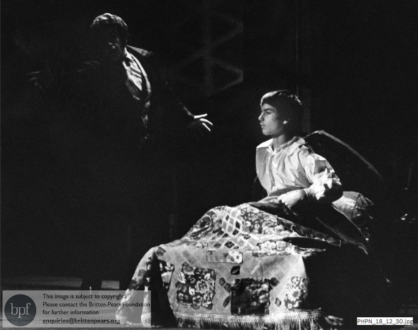 Production photograph of The Turn of the Screw Act 2 scene 5: Quint