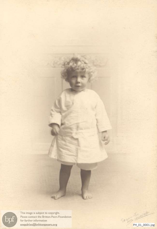 Benjamin Britten aged about one year