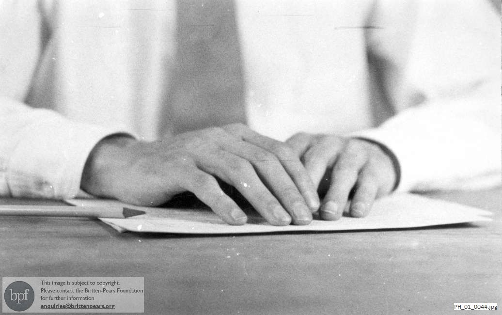 Portrait of Benjamin Britten's hands