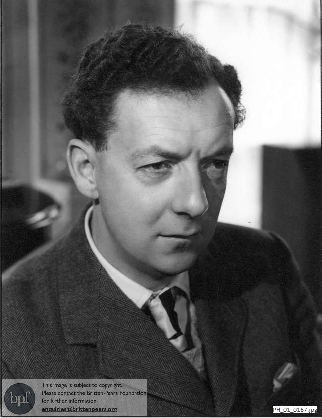 Benjamin Britten at Chester Gate, London, N.W.1