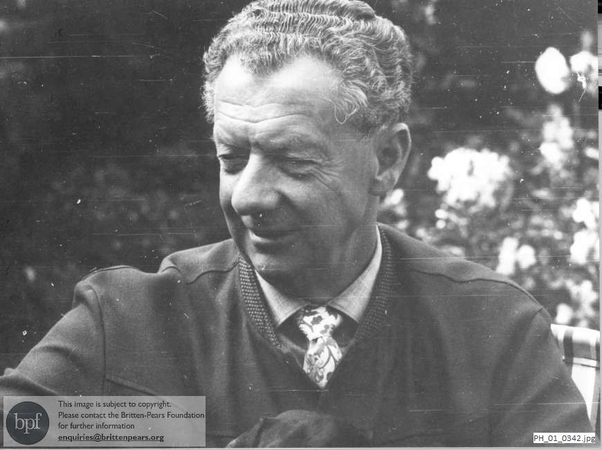 Benjamin Britten, outdoor portrait