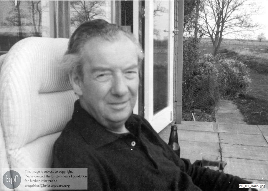 Benjamin Britten at Chapel House, Horham