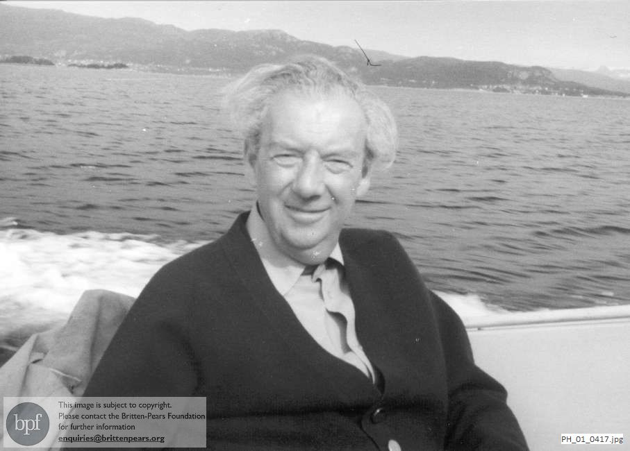 Benjamin Britten on his last holiday, near Bergen, Norway