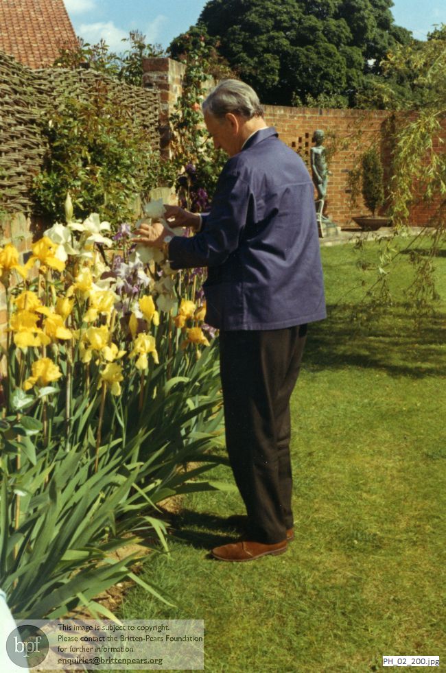 Peter Pears in The Red House garden