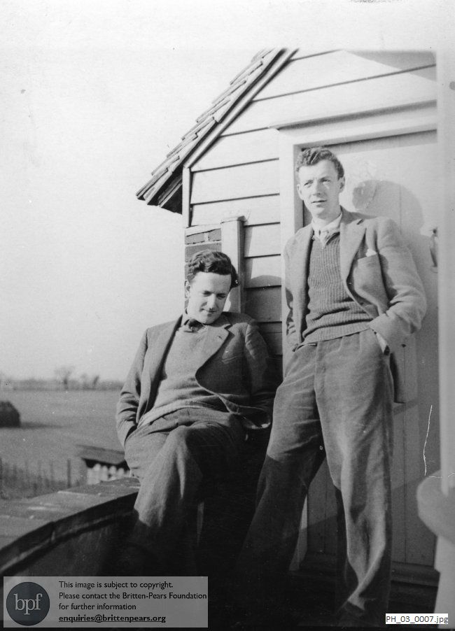 Benjamin Britten and Peter Pears at the Old Mill, Snape, Suffolk