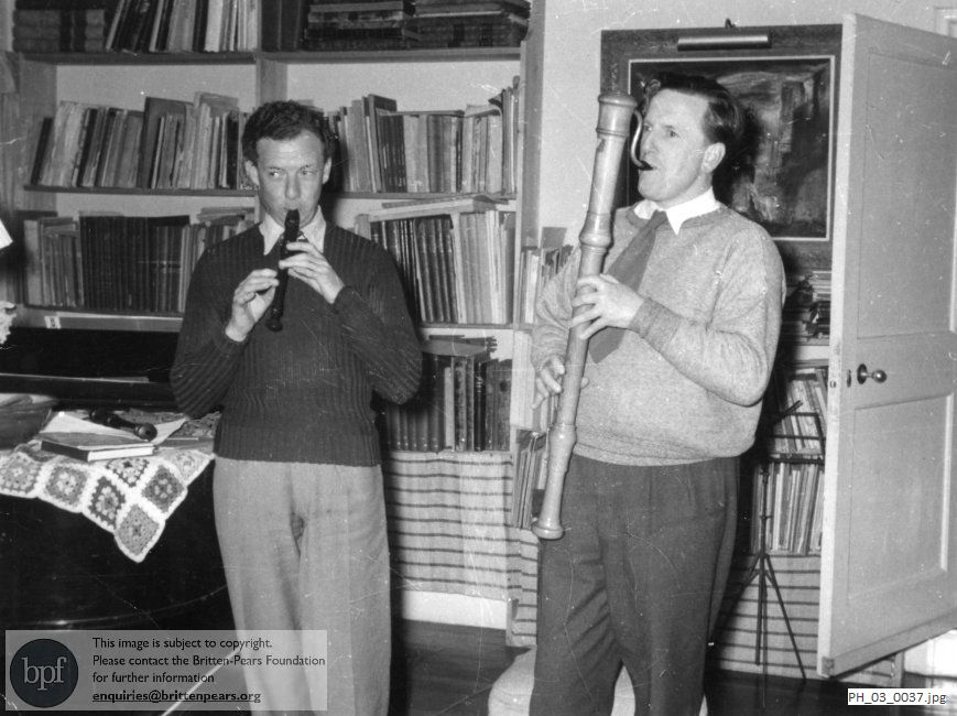 Benjamin Britten and Peter Pears at Crag House, Aldeburgh