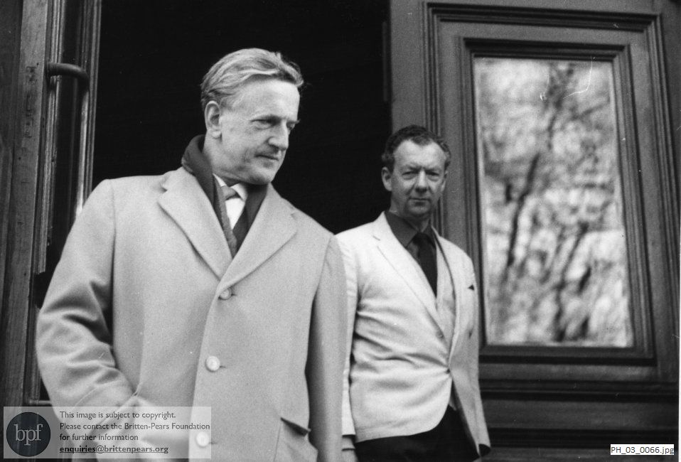 Benjamin Britten and Peter Pears on tour in Europe