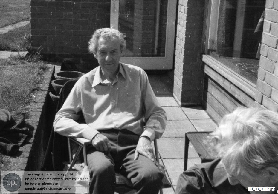Benjamin Britten and Peter Pears at Chapel House, Horham