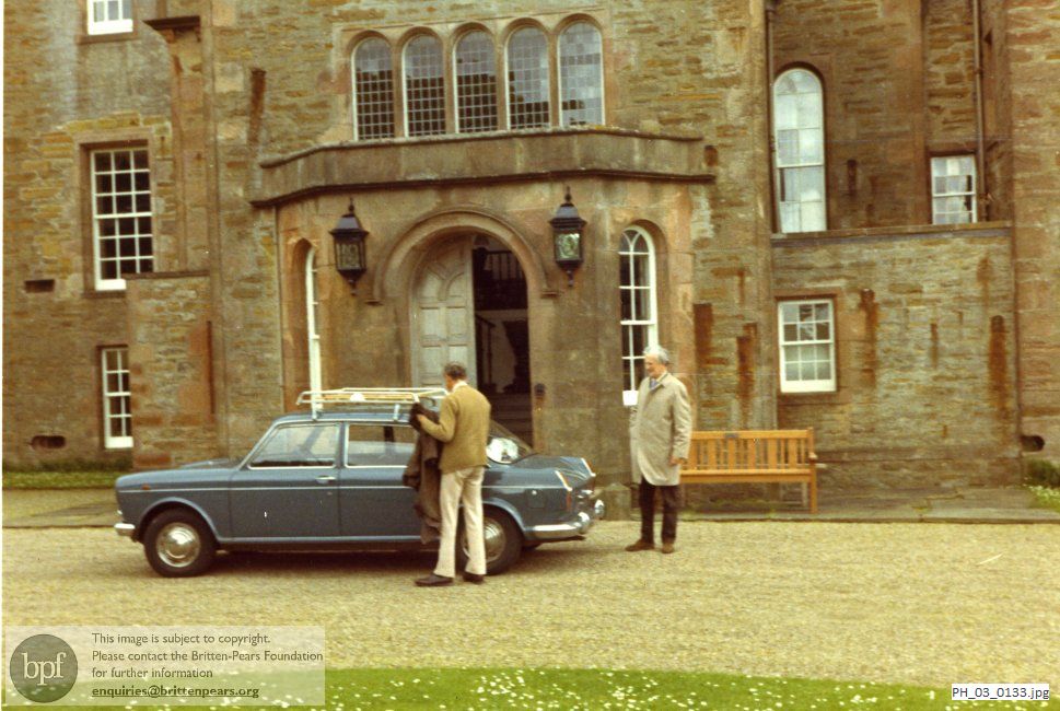 Benjamin Britten and Peter Pears at the Castle of Mey