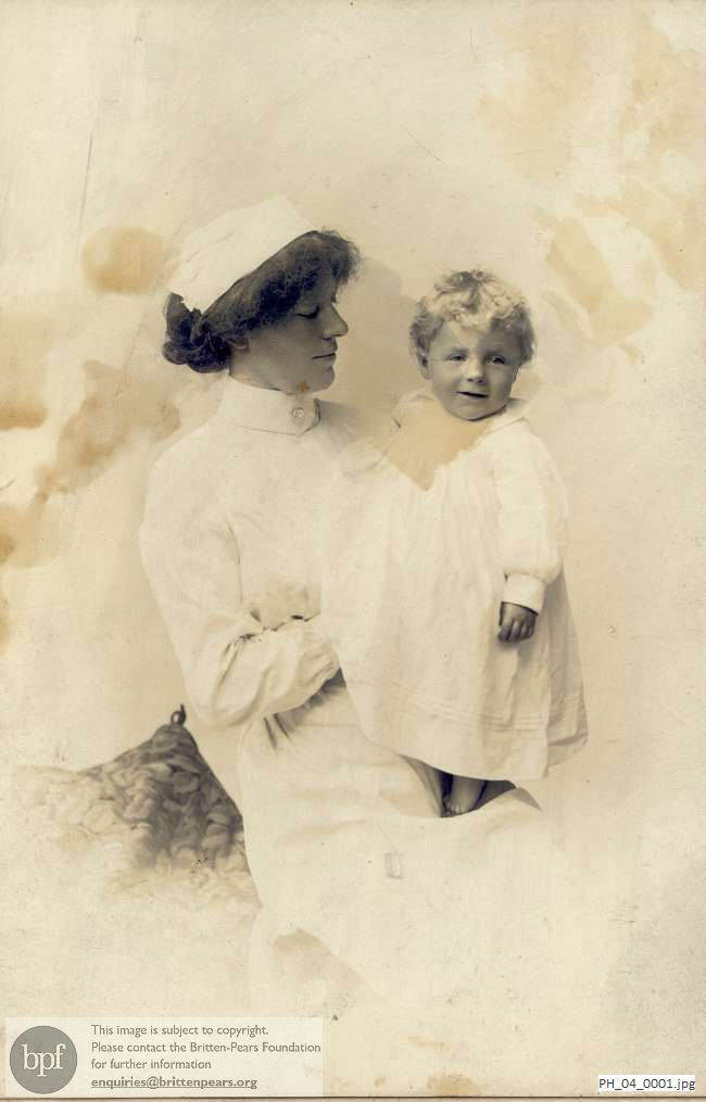 Benjamin Britten with his nanny