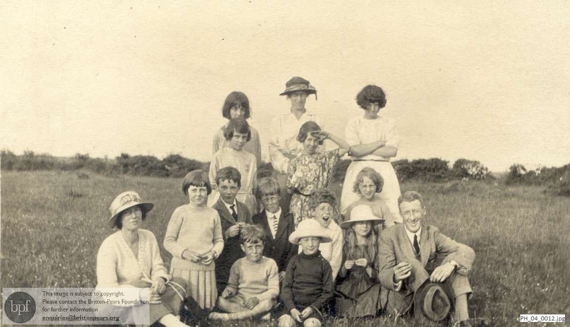 Benjamin Britten with other children and adults
