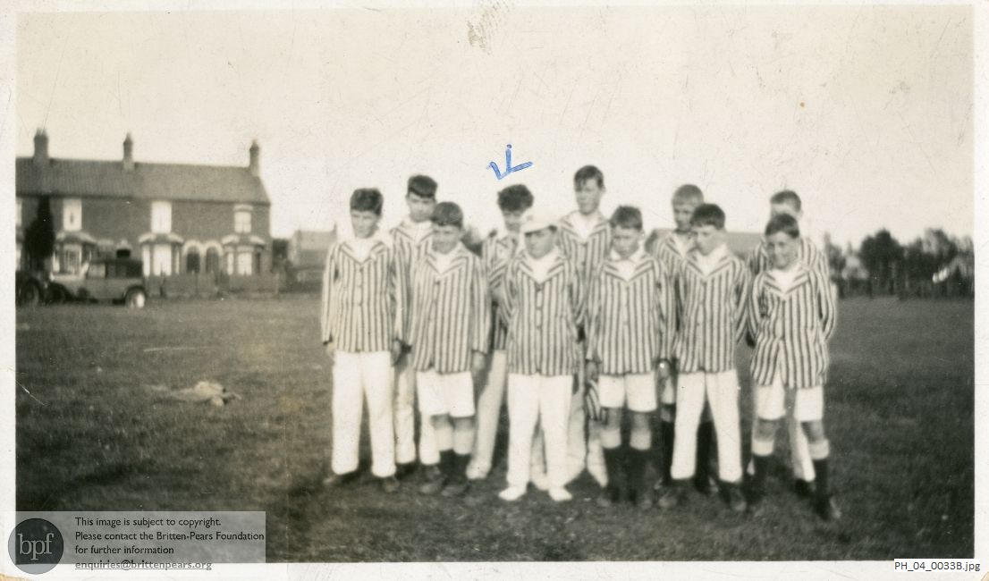 Benjamin Britten in South Lodge Cricket Team