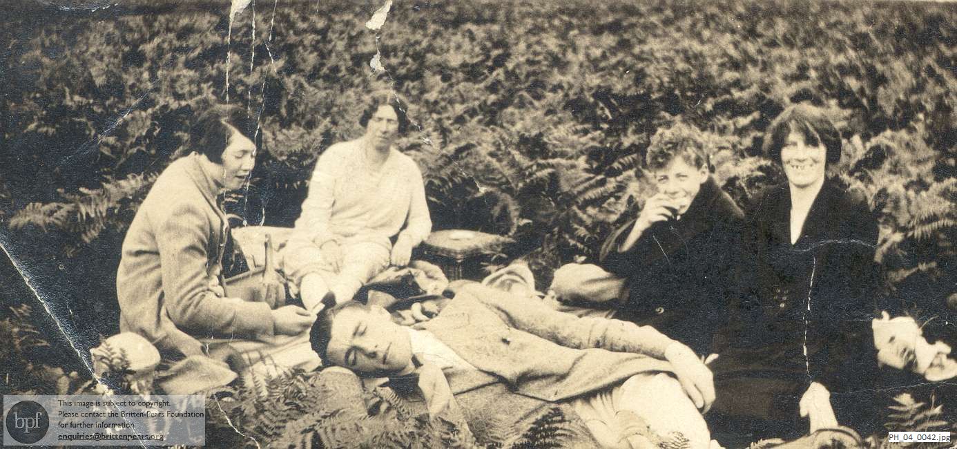Benjamin Britten on a family picnic