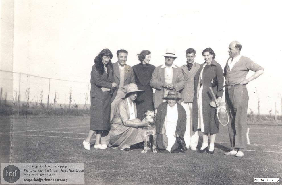 Benjamin Britten with friends at Friston
