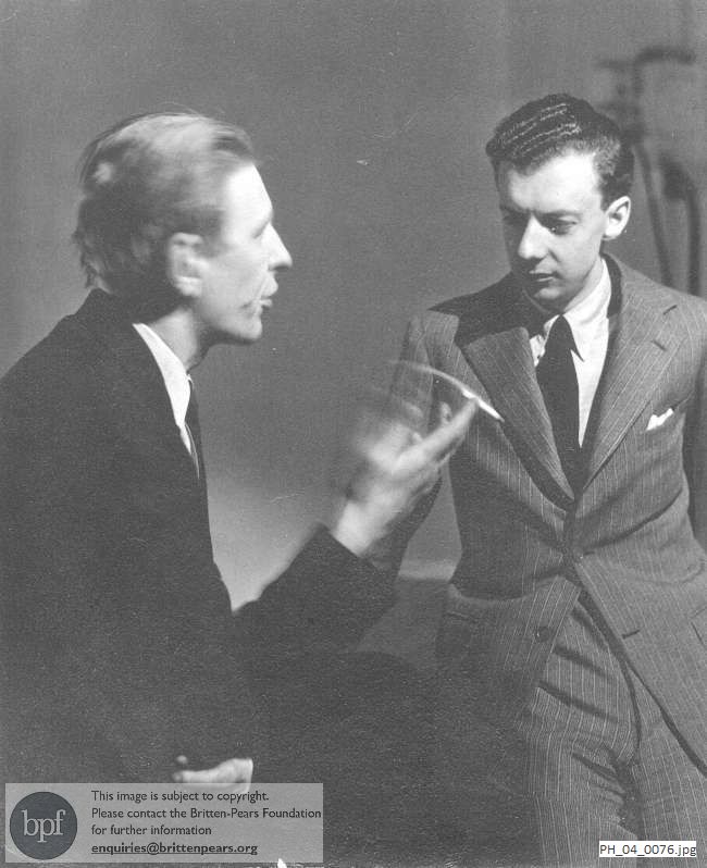 Benjamin Britten with W H Auden
