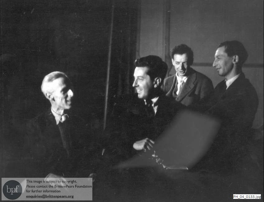 Benjamin Britten and colleagues at Glyndebourne
