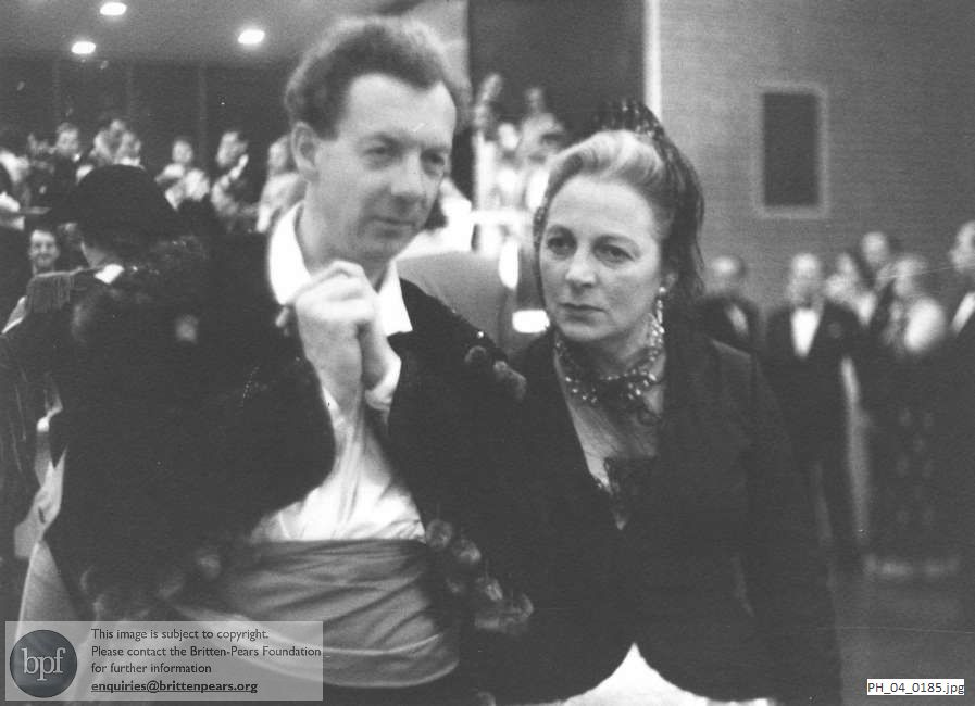 Benjamin Britten with Mary Potter at the Opera Ball