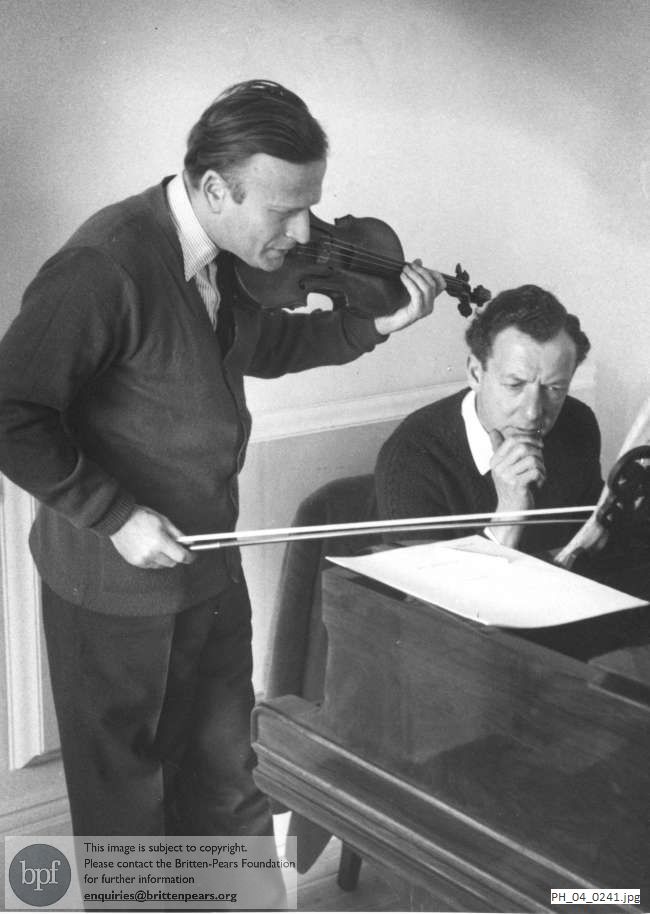 Benjamin Britten with Yehudi Menuhin