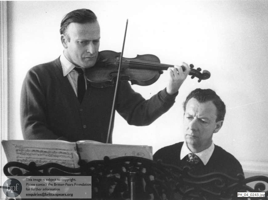 Benjamin Britten with Yehudi Menuhin