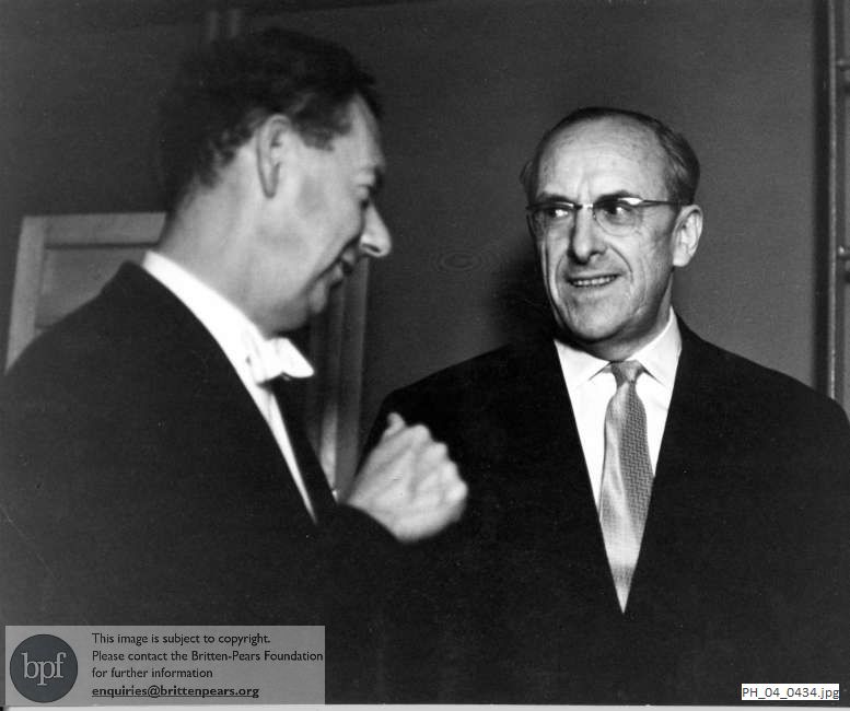 Benjamin Britten with Walter Felsenstein in Berlin