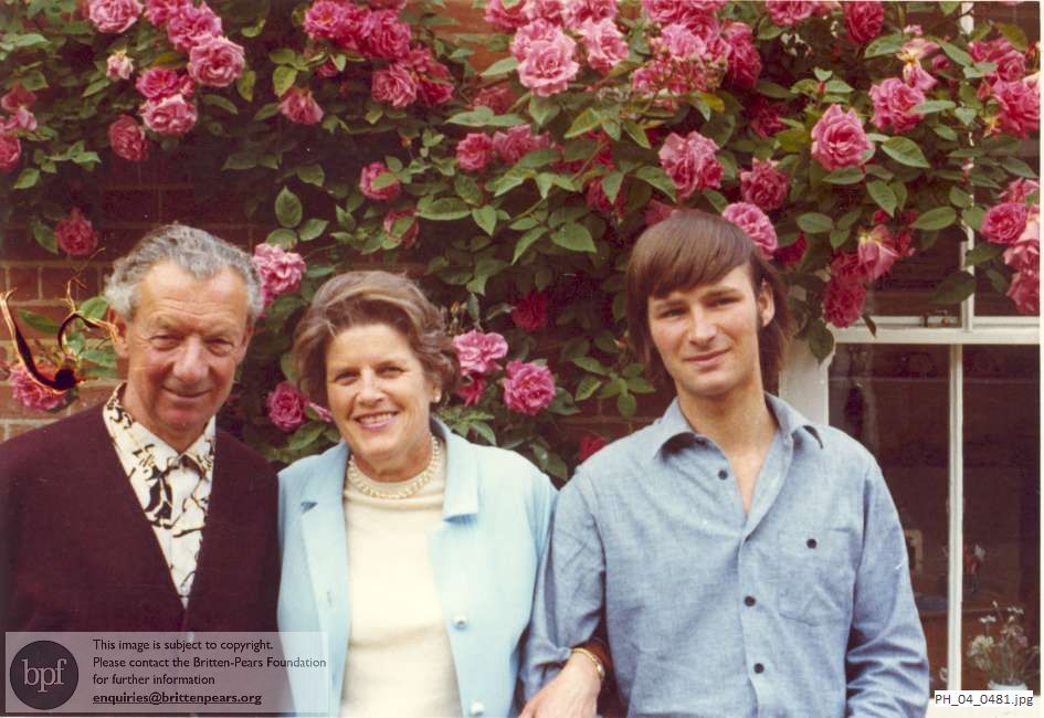 Benjamin Britten with Belka Ludwig and Graham Nicholson