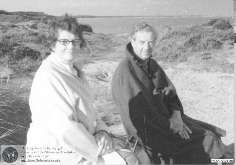 Benjamin Britten with Beth Welford at Minsmere, Suffolk
