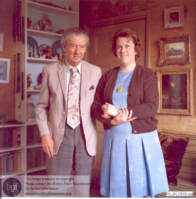 Benjamin Britten and Rita Thomson inThe Red House, Aldeburgh