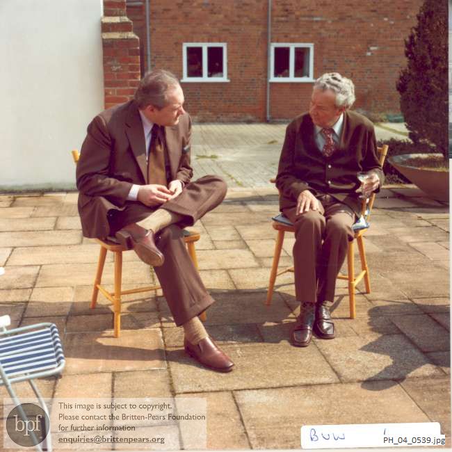 Benjamin Britten and Alun Hoddinot in conversation