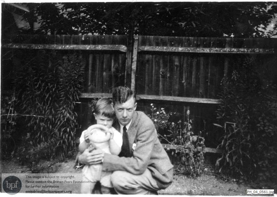 Benjamin Britten with his nephew John Britten