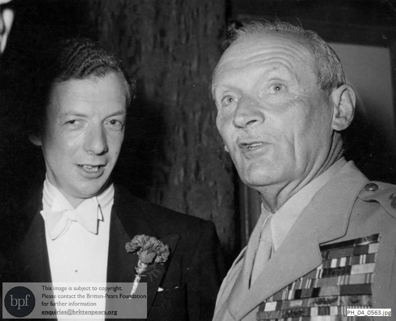 Benjamin Britten and Field Marshall Montgomery