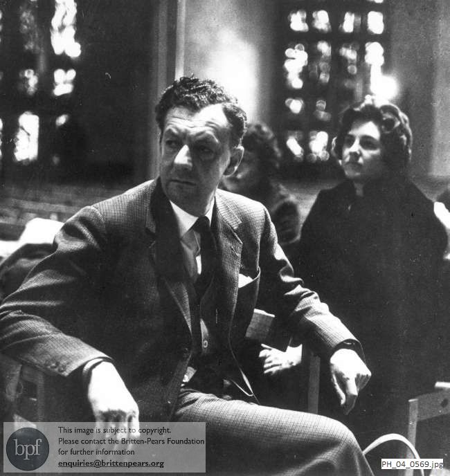 Benjamin Britten with Heather Harper in Coventry Cathedral