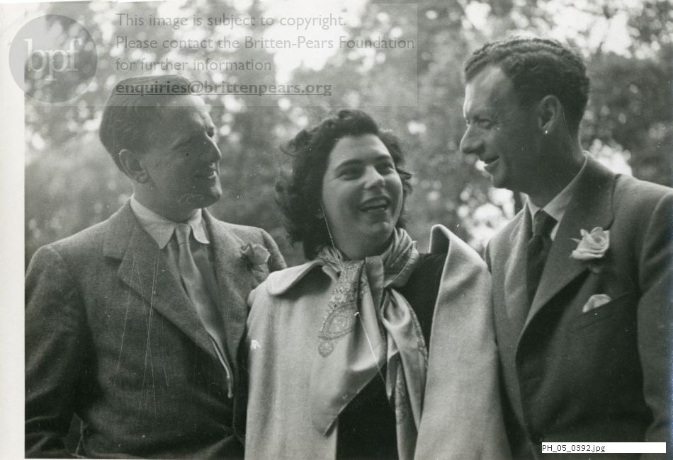 Benjamin Britten and Peter Pears with a female friend